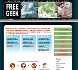 FreeGeek Wordpress Website Portfolio Item