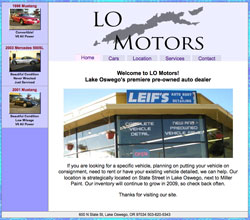 LO Motors Website Portfolio Item